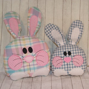 Bunny Rabbit 3D Butt en Head Applique Pillow Stuffie Plush Machine Borduurontwerp ITH In The Hoop 4 maten afbeelding 4