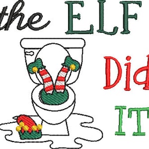 Elfo Carta Igienica Ricamo Design Elfo L'ha Fatto Carta Igienica Ricamo Design Natale Digitale
