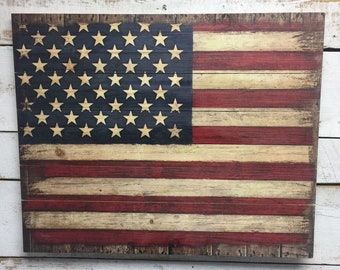 Rustic American Flag American Flag USA Sign Wooden American Flag Wood American Flag United States Sign Pallet Wall Art Pallet