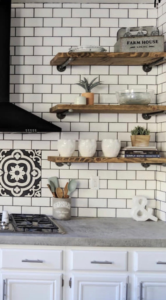 Farmhouse Floating Shelves Kitchen Farmhouse Floating Shelves Kitchen