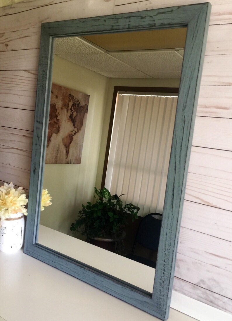 Rustic Wall Mirror Wooden Mirrors Wood Farmhouse Framed