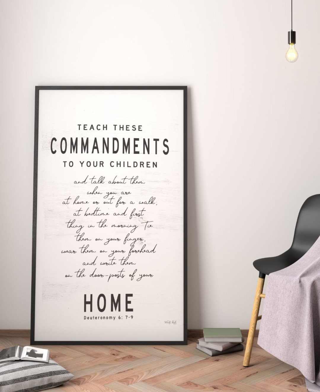Scripture Wall Decor Deuteronomy 6 Print Living Room - Etsy