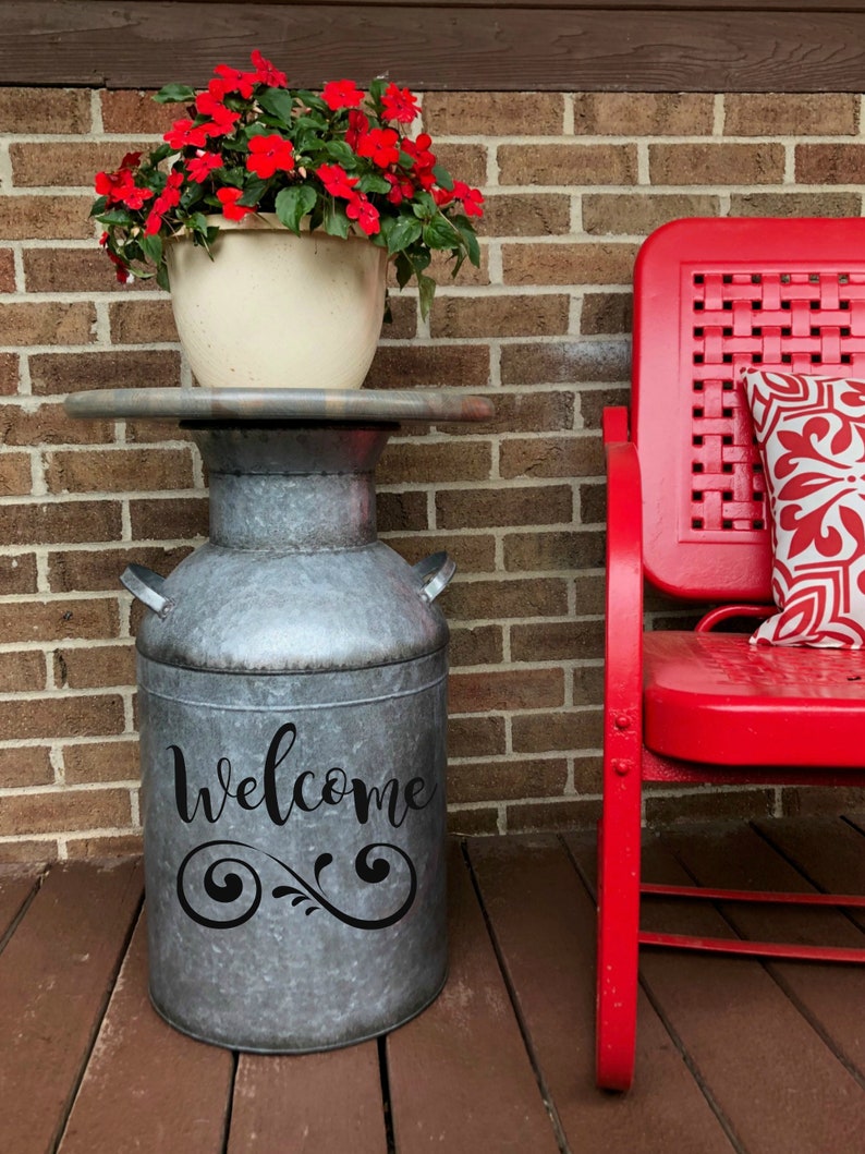 Front Porch Decor Front Porch Milk Can Front Porch Etsy