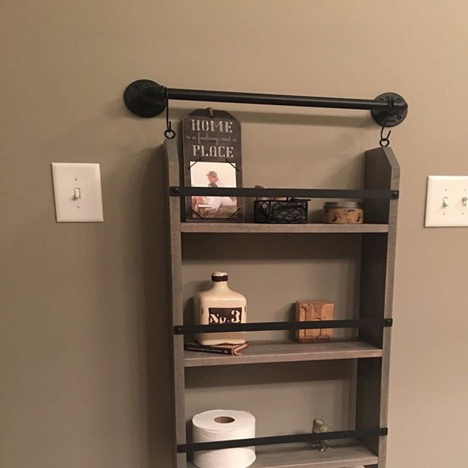 Farmhouse FurnitureRustic Ladder ShelfDistressed Etsy