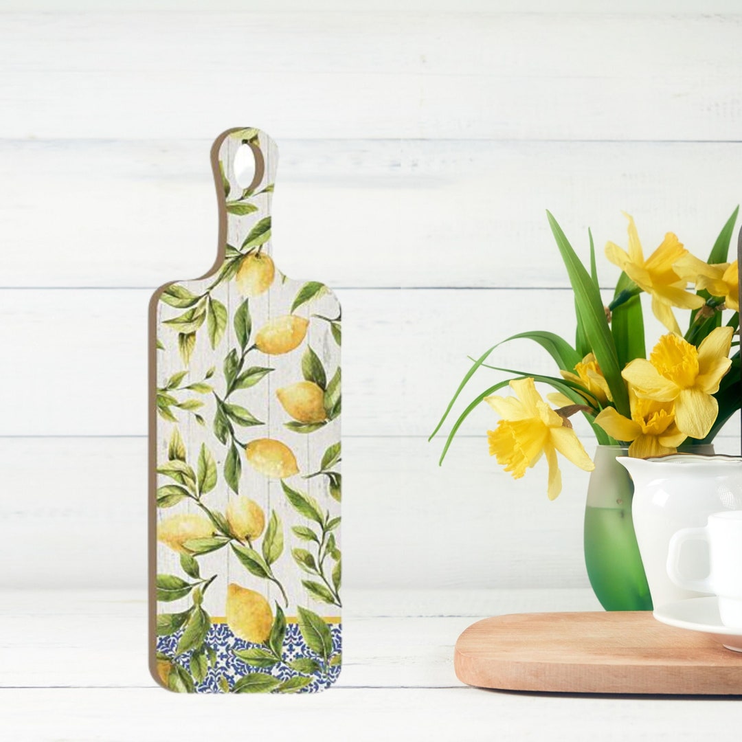 Lemon Decor Wood Cutting Board Lemon Kitchen Decor Wood Custom Cutting ...