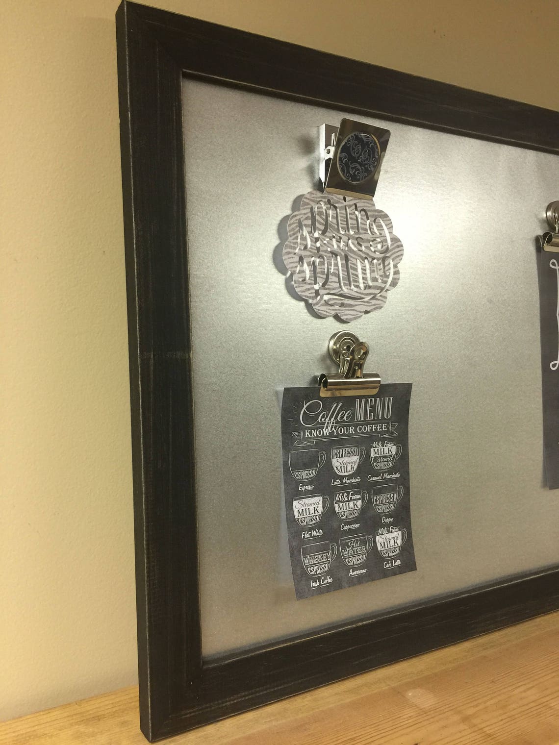 Large Board Metal and Wood Board Etsy