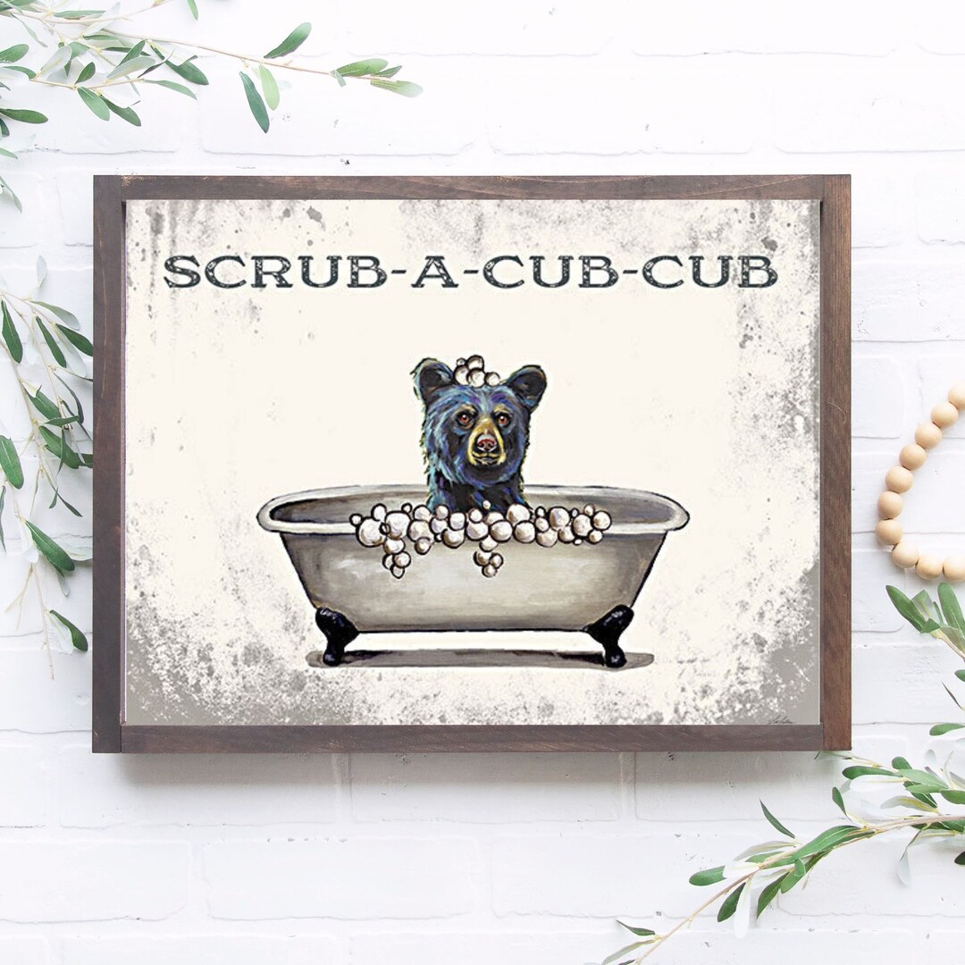 Cabin Decor Lake Cabin Decor Cabin Bathroom Decor Bear Etsy
