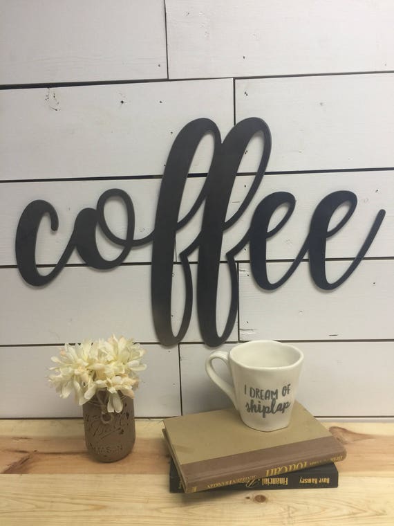 Wood Coffee Sign Coffee Bar Sign Coffee Bar Decor Kitchen Etsy
