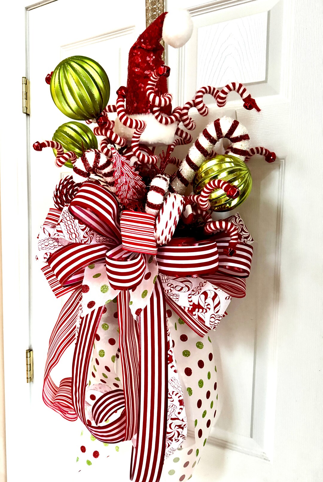 Christmas candy Cane Tree Topper Tree Decorations Etsy