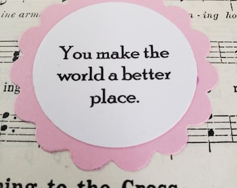 APPRECIATION NOTE CARD ,Faith Based, Plus one extra free card,  Vintage Hymnal Greeting Card, pink  Thank you, Antique  Music, Encouragement