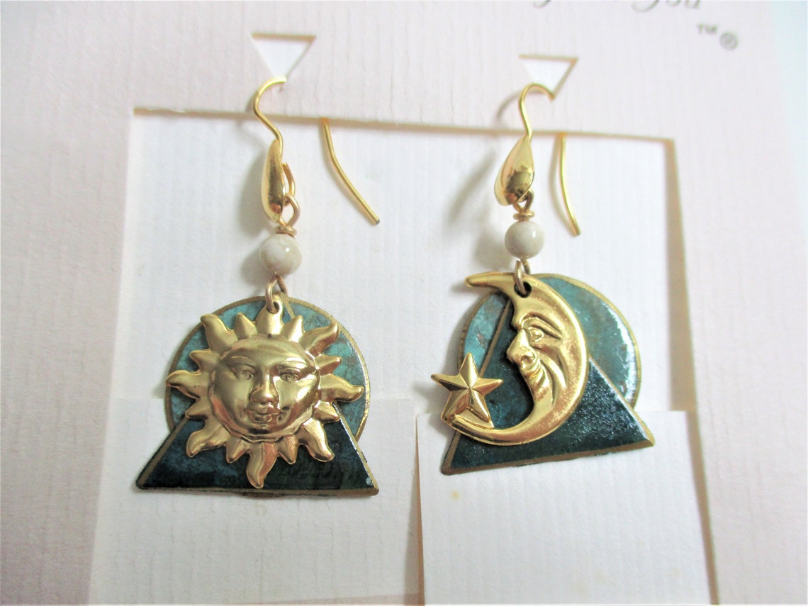 Sun moon star earring set Clearance