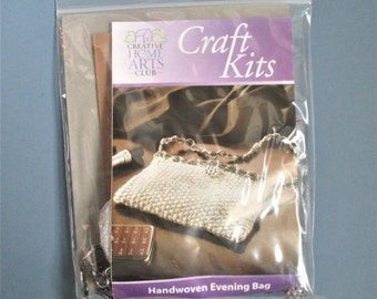 DIY Silvery Evening Bag Kit Unopened Destash Creative Home Arts Club Craft Kit