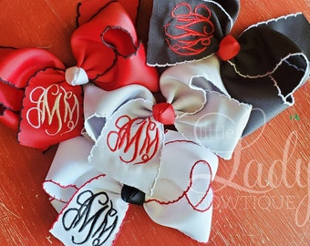 Personliga hårrosetter med monogram – Bandrosépaket