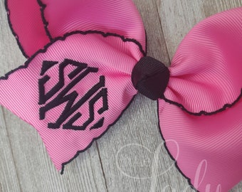 Monogrammed Månsöm Hårrosett - Personligt Initialbroderi