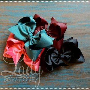 Hair bows - Solid Hair bows - Bundled Hair bows- Custom Hair bows - Bows for Baby- Girl bow- Headband bows- bow- Baby Hair bows - School bow