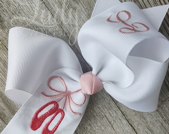 Haarstrik met dubbel monogram – Gepersonaliseerd balletontwerp