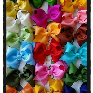 Hair bows- Bundled Hair bows- Baby bows- School hair bows- girl hair bows- Custom hair bows- headband bows- bow- girl bow- Solid hair bows--