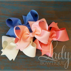 Hair bows - Bundled Hair bows- Bow for babies -little girl Hair bows- School Hair bows- Solid Hair bow bundle- Headband bows for babies- Bow