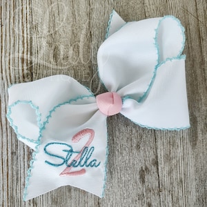 Birthday Hair bow- Monogrammed hair bow- Custom hair bow- Personalized hair bow- Birthday bow- hair bow for birthday - Specialty hair bows--