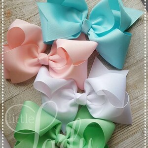 Hair bows- Solid Hair bows- Bundled hair bows- Baby hair bows - Headband bows- girl bows- School bows- Bows for babies- Custom hair bows----
