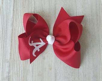 Team Hairbows- Collegiate bows- Personalized school hairbows-Headband bow- Custom Made team Hairbows- Personalized school gifts- girl bows--