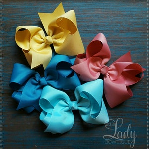 Hair bows - Bundled Hair bows - Baby Bows - Girl bows - Custom Hair bows- Headband hair bows - Solid Hair bows - School Hair bows - Hairbows