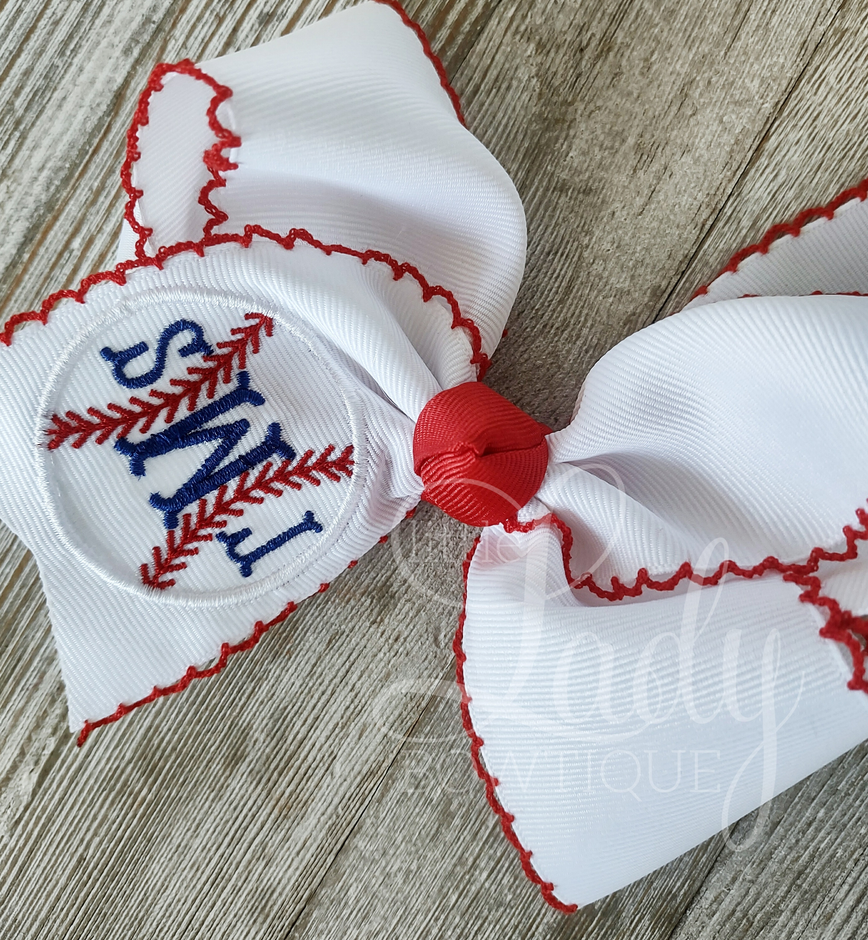 Monogram Baseball Hair Bow – Personalized Sports Hairbow - Etsy