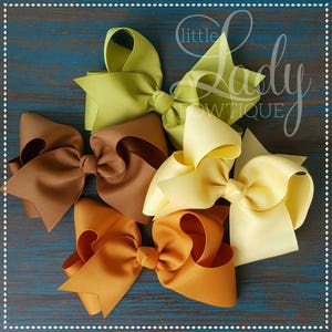 Hair bows- Handmade hair bows- Fall hair bows- School hair bows- Solid hair bows- Bows for babies- Bundled hair bows- Bows for little girls-