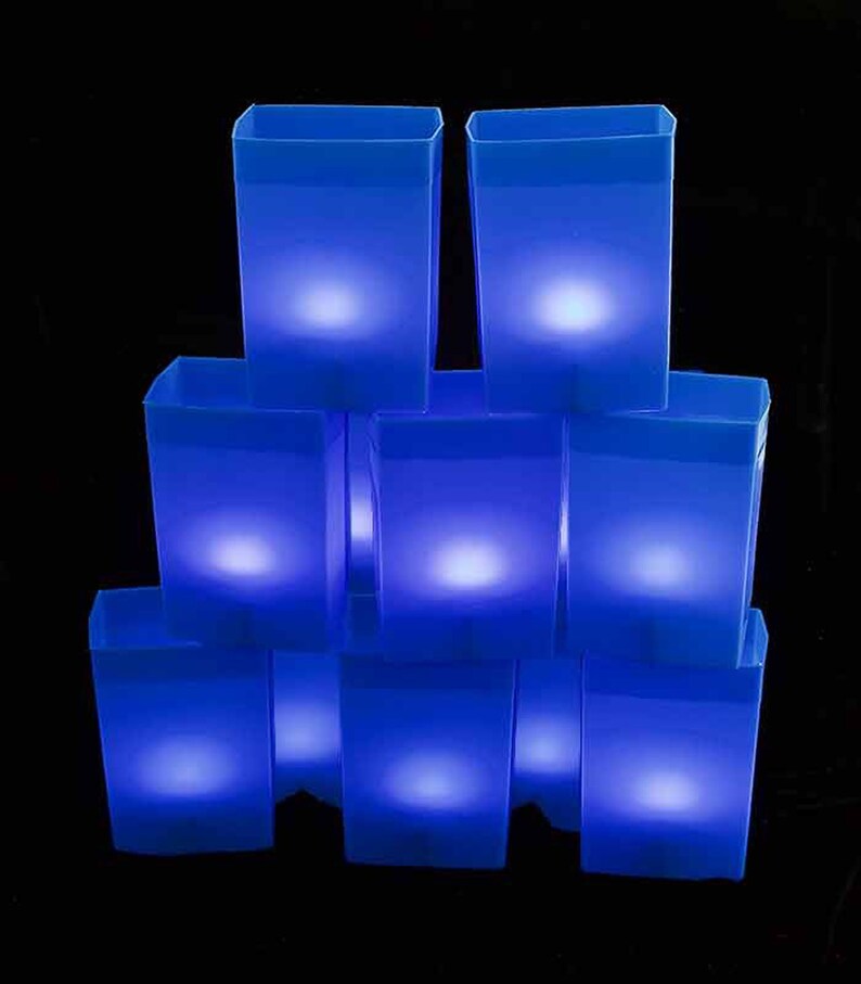 FLIC Electric Luminary Hard Shell Set of 12 White Luminaries, Light