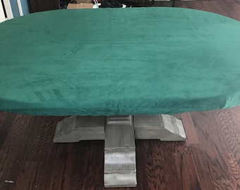 Felt Poker Table Cover: Oval or Round Table with Leaf - Custom Made