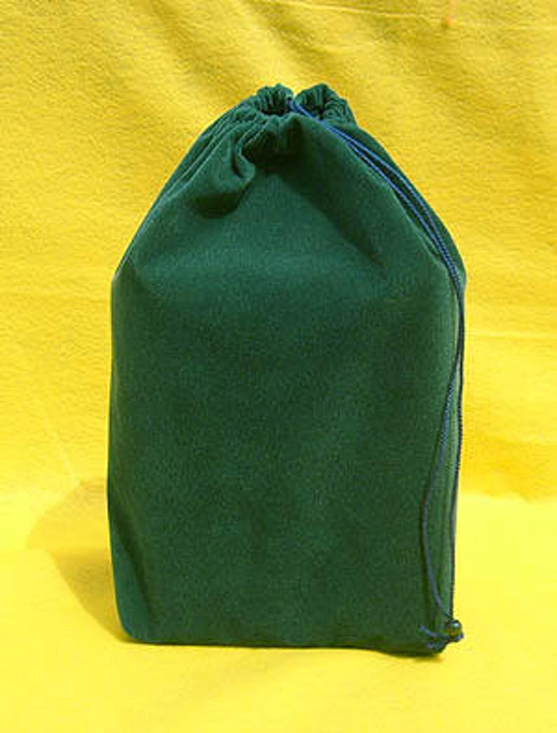 Cremation Velvet Bags For personal effects & remains Temporary container Green
