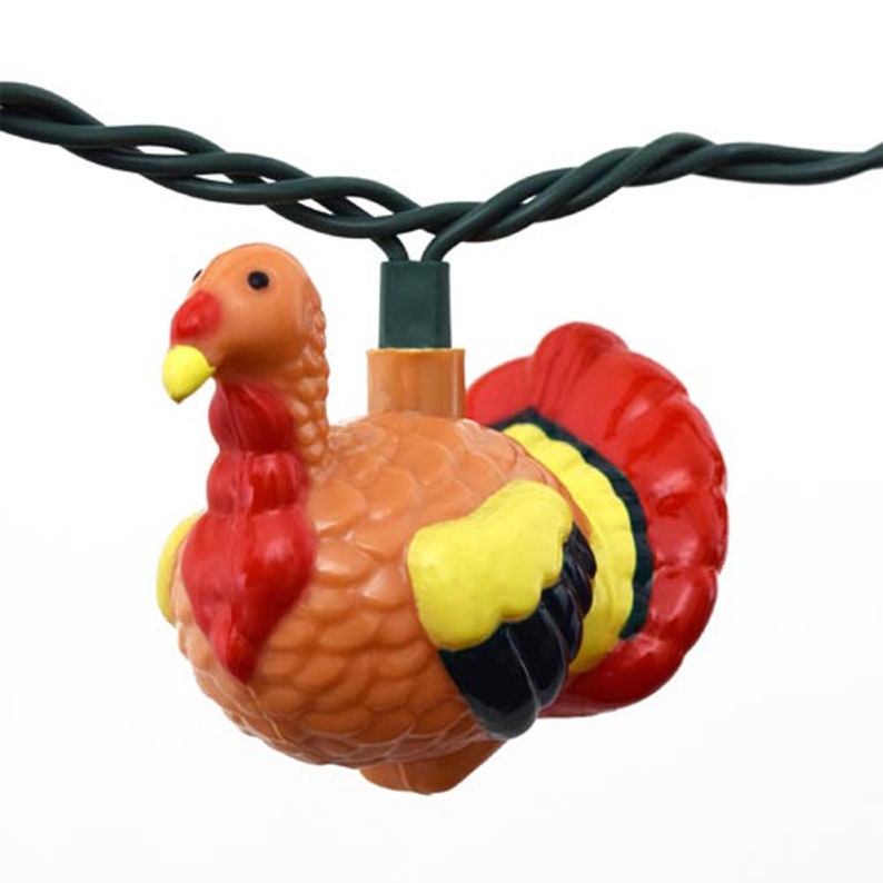 Turkey String lights Thanksgiving decoration. Hen