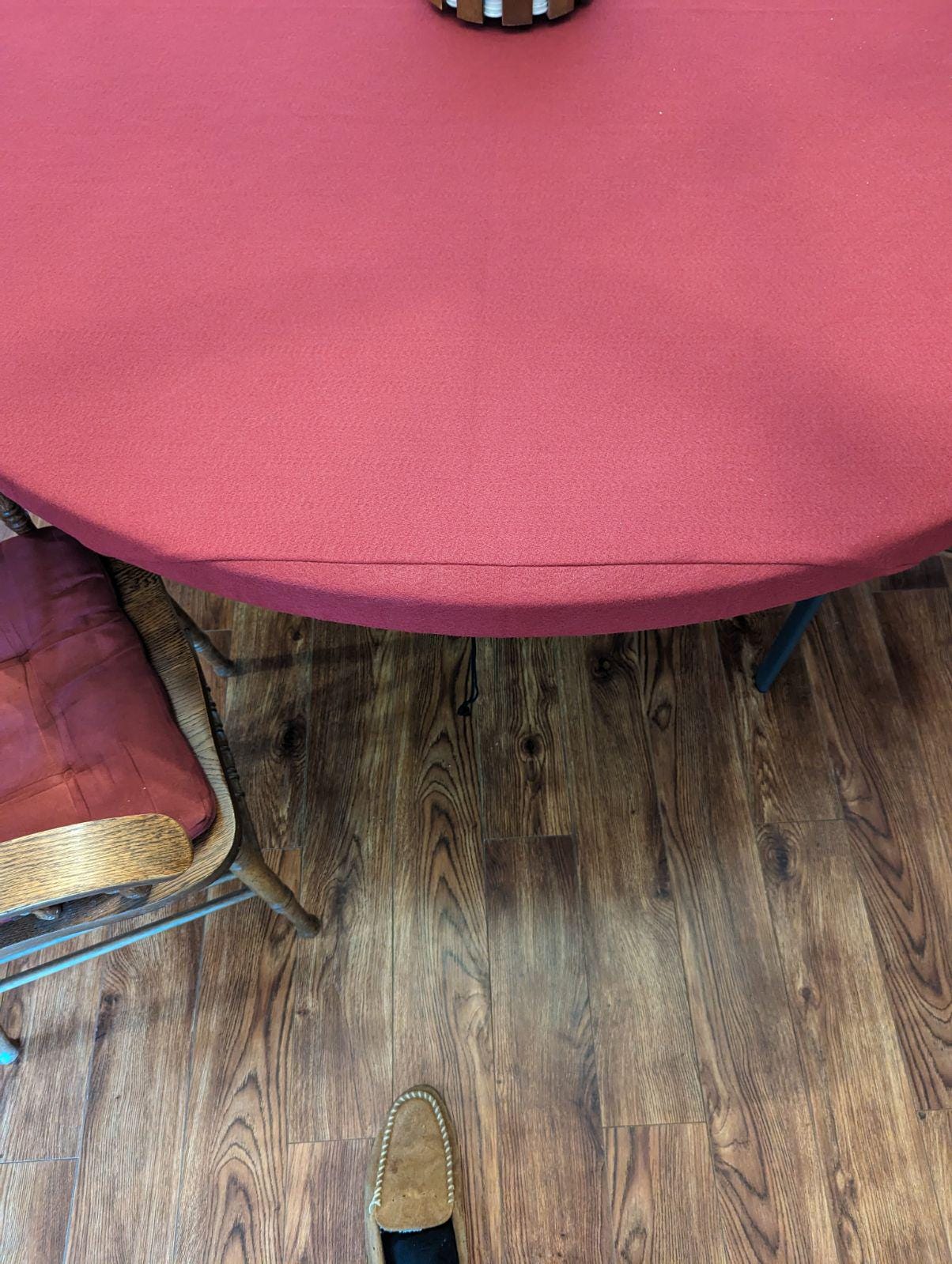 Felt Round POKER Table Cover: For  Mahjong, Bridge - Elastic edge - Made To Order USA MADE - assorted sizes / colors
