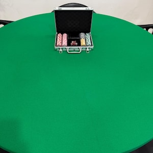 Felt Poker Table Cover: Custom Game Table Cloth - USA made for round, square, rectangle - Bridge, Mahjong - tile games