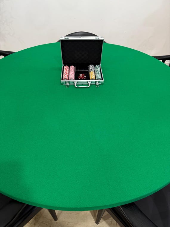 Felt Table Cover — USA-Custom Made Game Table Cloth for Round, Square & Rectangle Tables. Perfect for Poker, Bridge, Mahjong,  Tile Games.