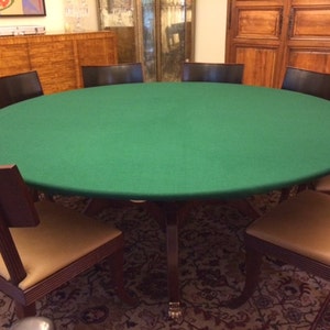 FELT Poker Table cloth BONNET cover for round, square or rectangle patio tables - bridge or mahjong game- great for tailgating parties