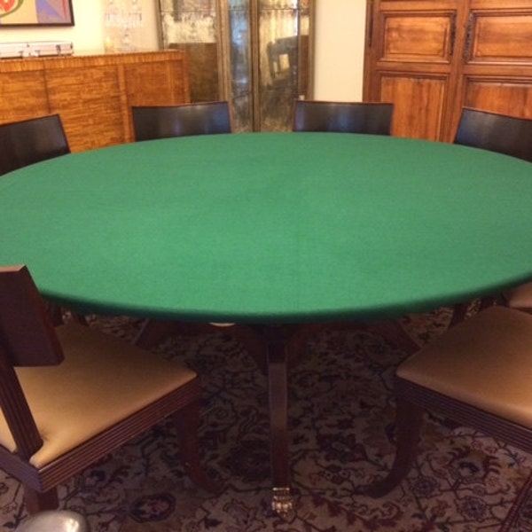 FELT Poker Table cloth BONNET cover for round, square or rectangle patio tables - bridge or mahjong game- great for tailgating parties