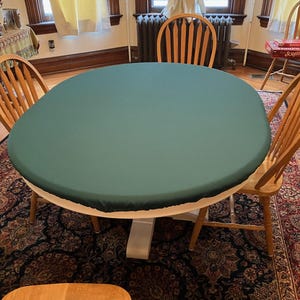 Speed Lite Poker Table Cover for Oval or Round Tables with Leaf Insert – USA Made – No Padding – Great Overlay for Worn Felt Tables