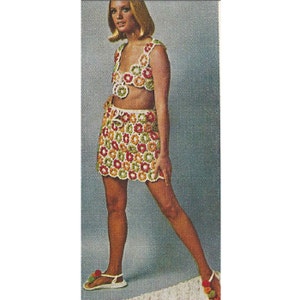 PDF - Motif Skirt and Bolero Crochet Mini Skirt Sandals Rug - INSTANT DOWNLOAD