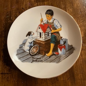 Boys Life Plate by Norman Rockwell