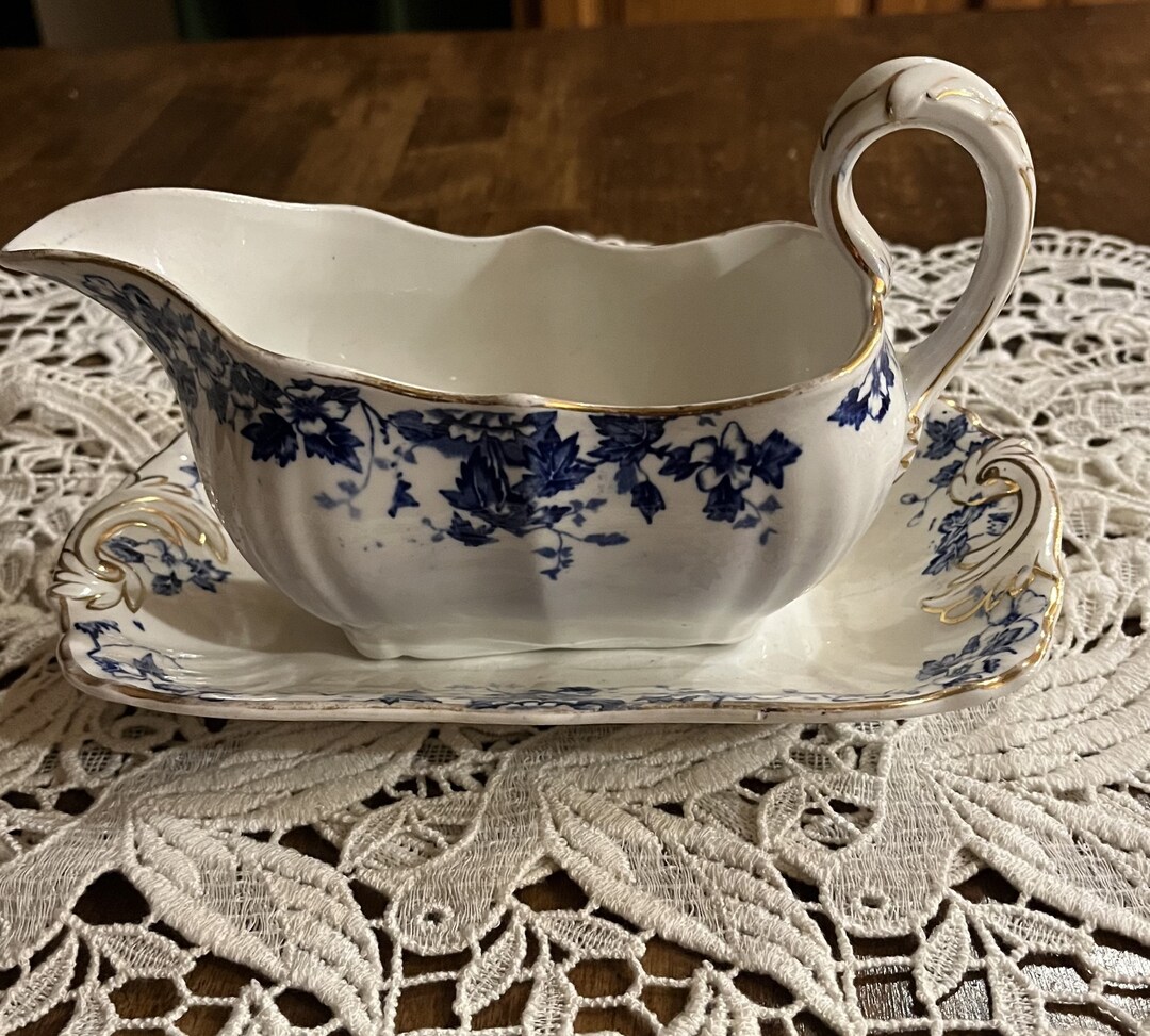 John Maddock Royal Vitreous Gravy Boat and Underplate Etsy