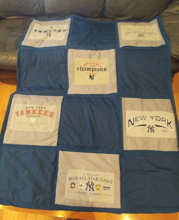 New York Yankees Quilt Etsy