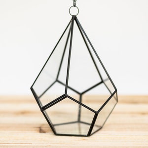 Glass Diamond Terrarium - Tillandsia Hanging Air Plant Container - FAST SHIPPING - Air Plant Display - Succulent Container