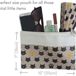 YELLOW KITTY: Black and yellow gold cats with a single paw print with black wood ribs for cat lovers Fan + myFANCYpouch