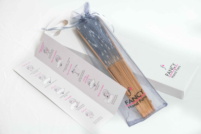 HAND FAN 50s retro style polka dots summer fashion accessories unique gift for her wooden fan wedding fan gift ideas for women Free Shipping