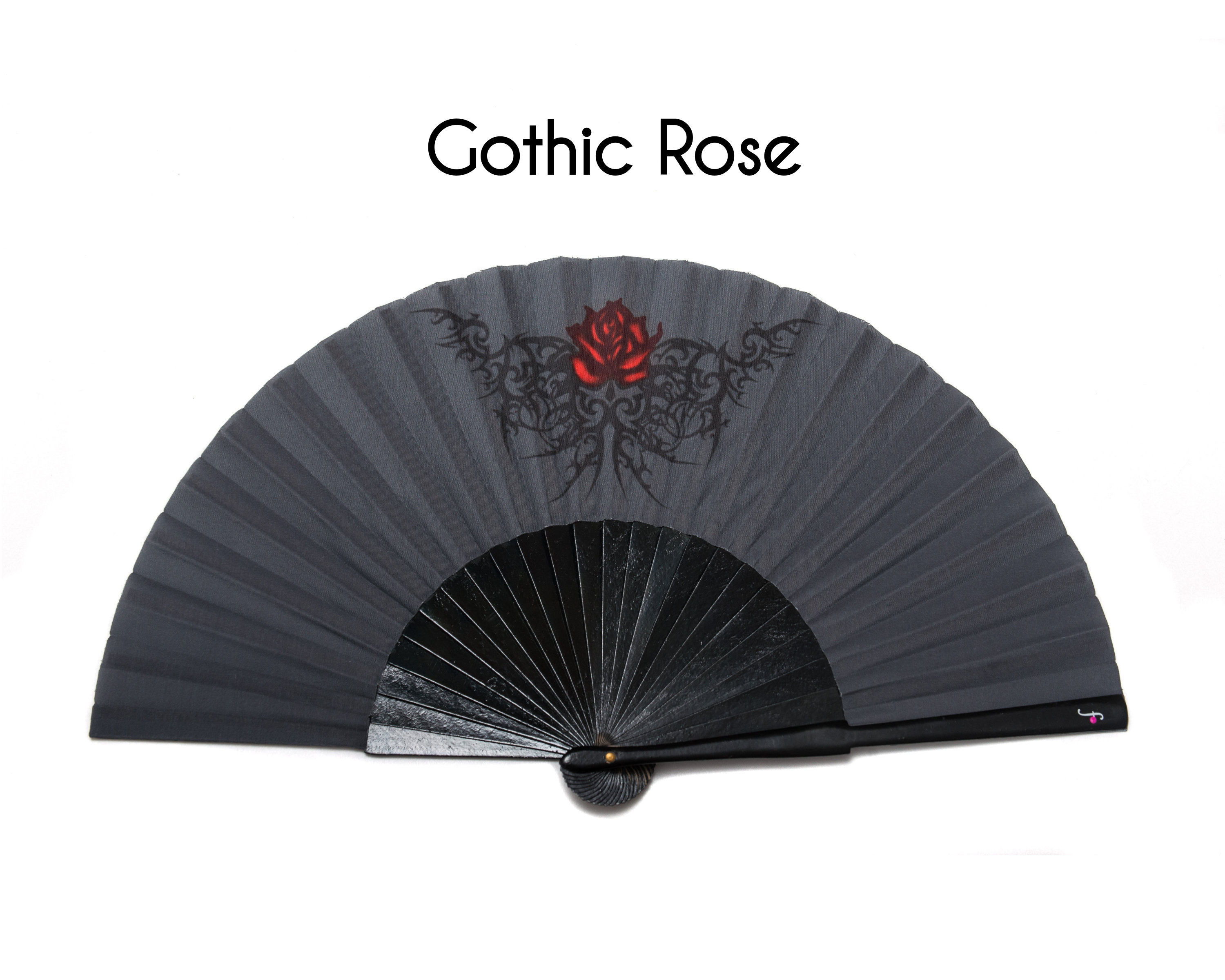 Sky Thanksgiving Efterforskning GOTHIC ROSE: Goth Style Folding Hand Fan Black With Red Rose - Etsy  Singapore