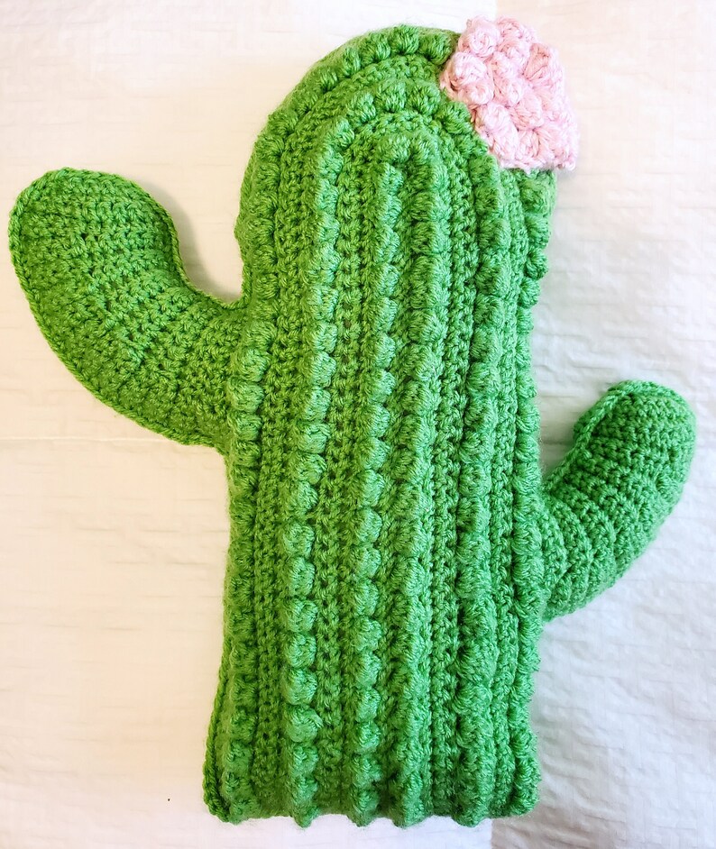 Southwestern Wild West Saguaro Cactus Decor Crochet Cactus Pillow