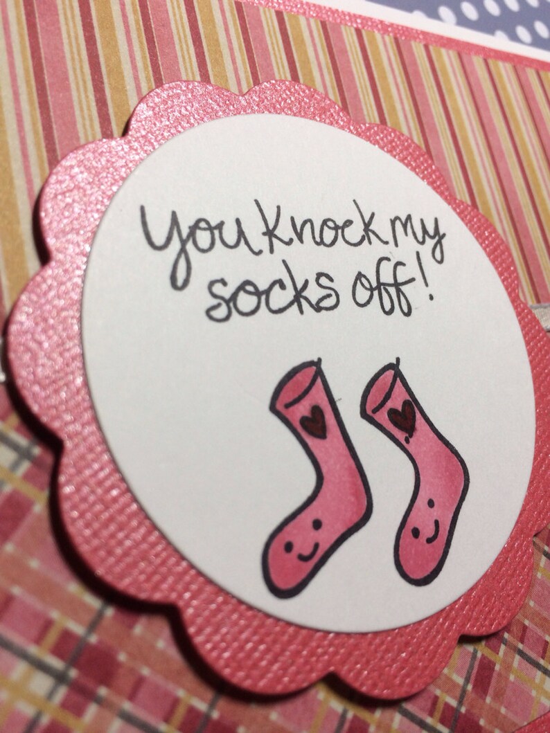 You Knock My Socks off Valentines Day Card Made With Lawn Fawn Etsy
