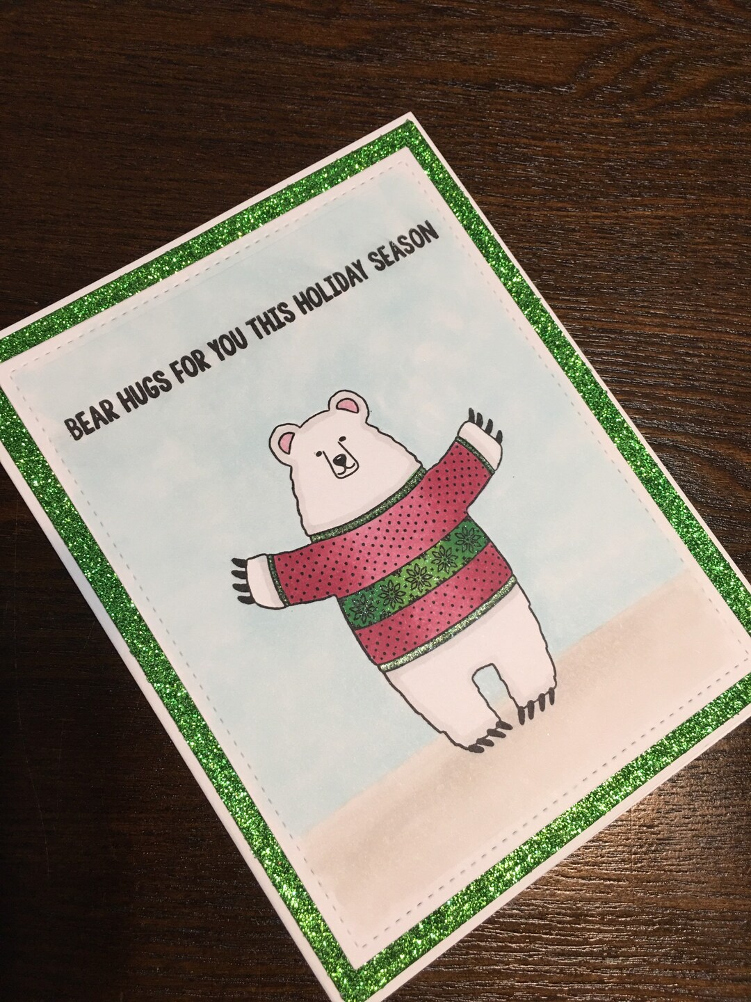 Polar Bear Holiday/christmas Card Made With My Favorite Things Stamps ...