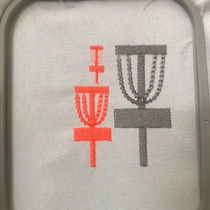 Disc Golf embroidery files - multiple formats (PES, SEW, etc.)